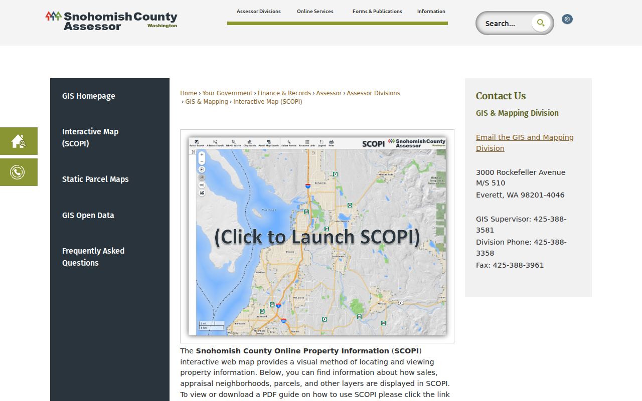 Mill Creek East people search with the SCOPI parcel map