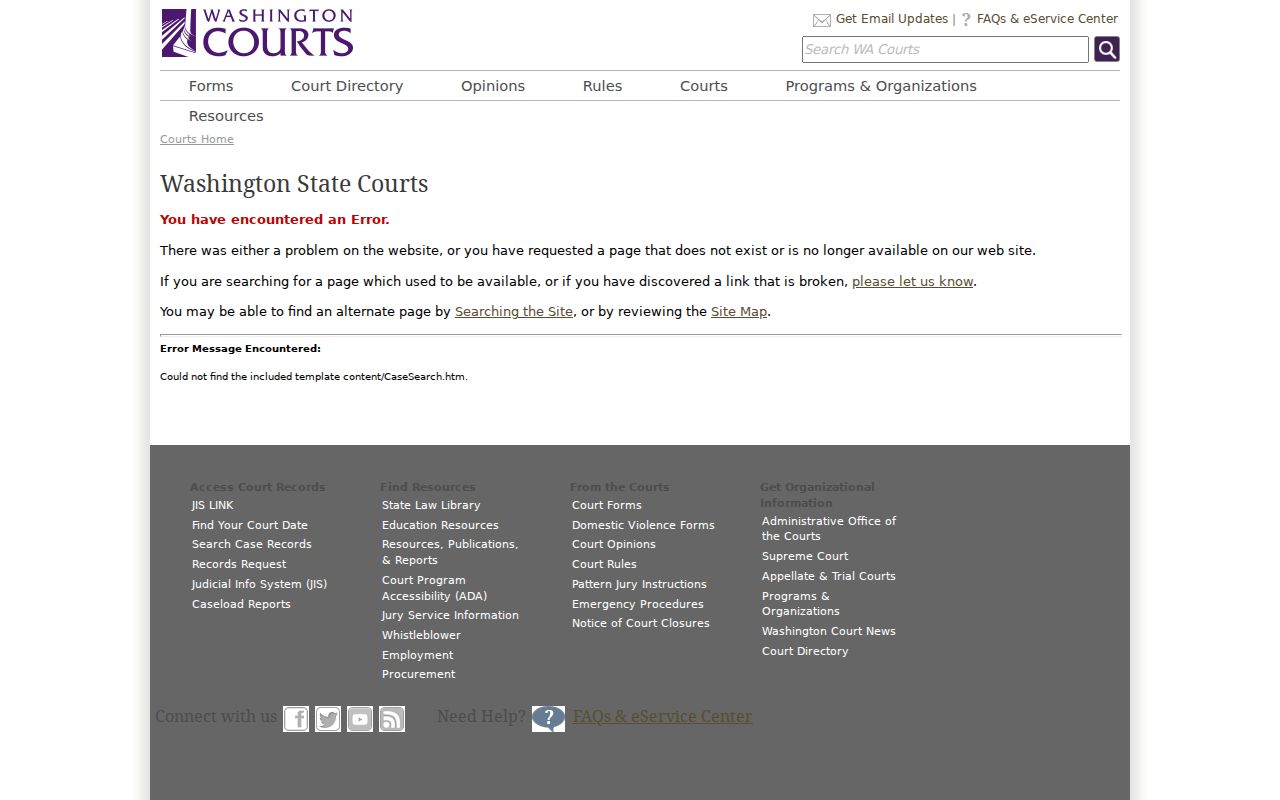 Mill Creek East people search with Washington court case records