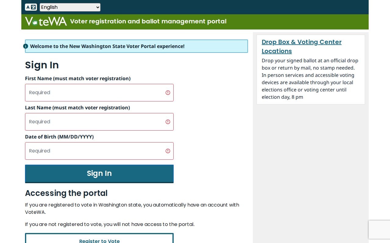 Mill Creek East voter registration lookup on VoteWA